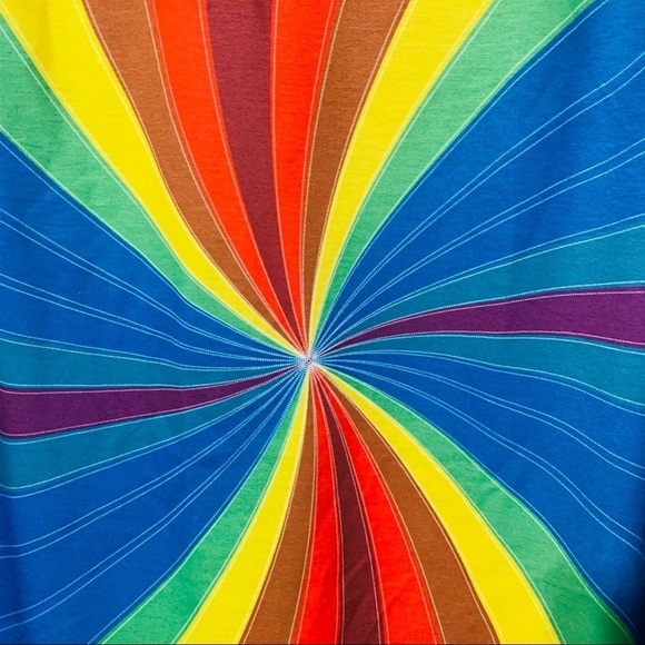 Unisex Sunburst Pride Long Sleeve Bohemian Sweatshirt Size Large Crew Neck - Picture 3 of 5